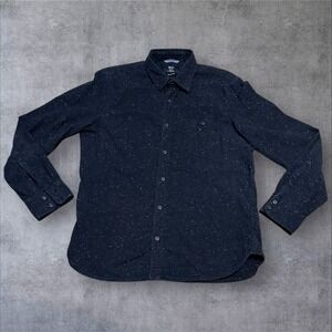 1901‎ Button Up Shirt Mens Size L Navy Blue Trim Fit Fairview Wash Long Sleeve